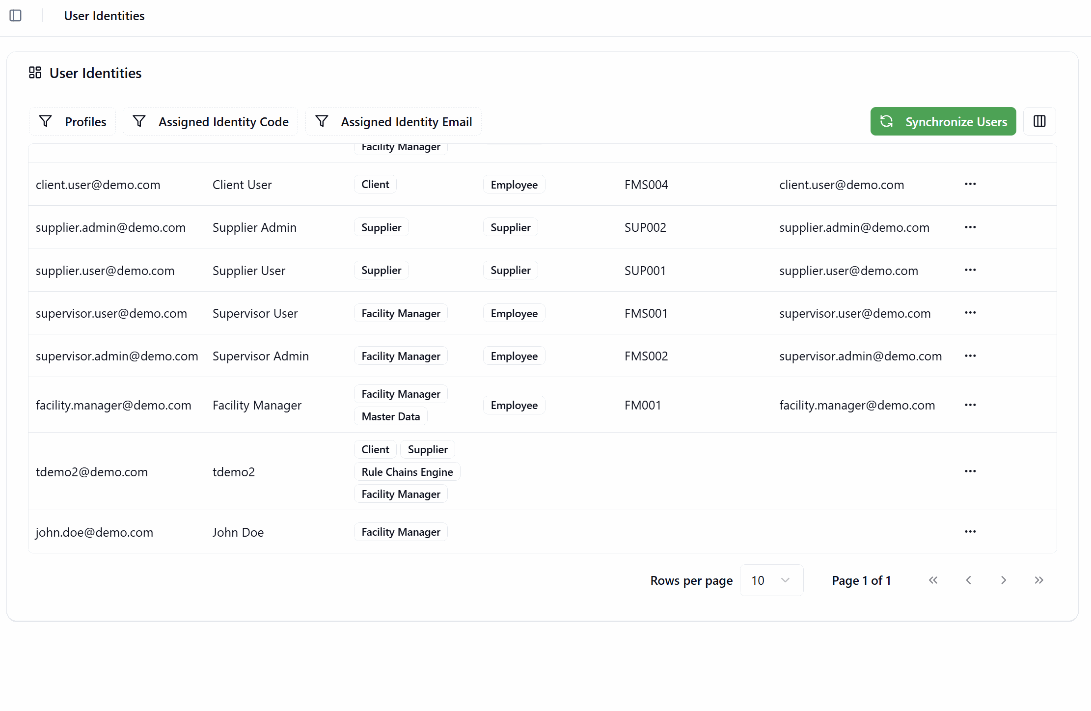 Assign User Identity