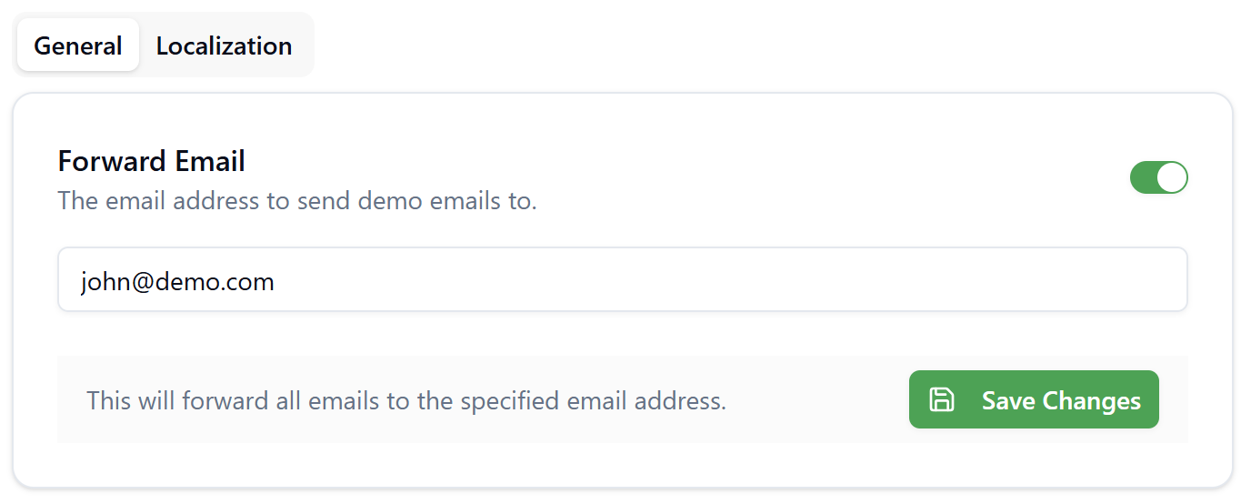 Forward Email Configuration