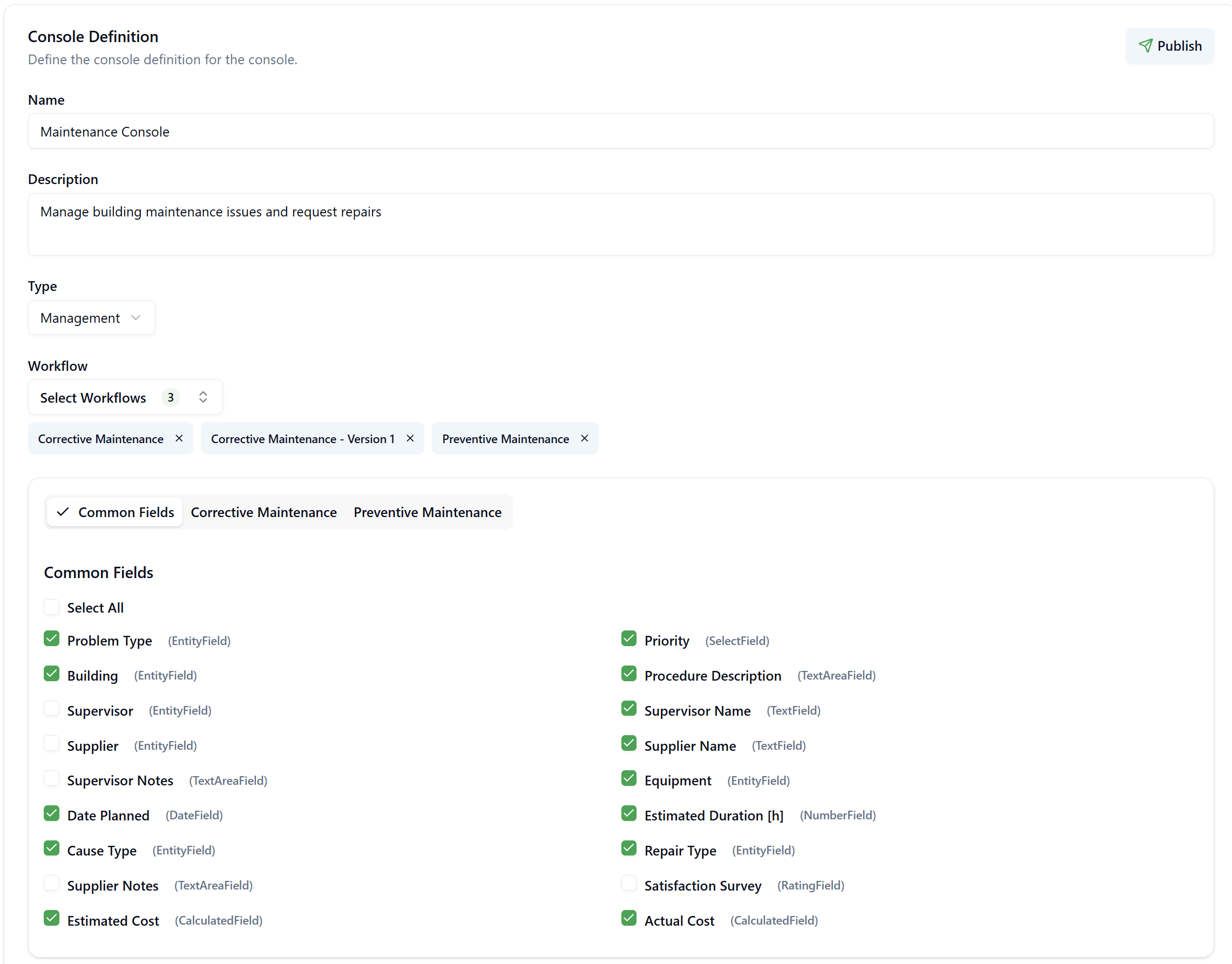 Management Console Details