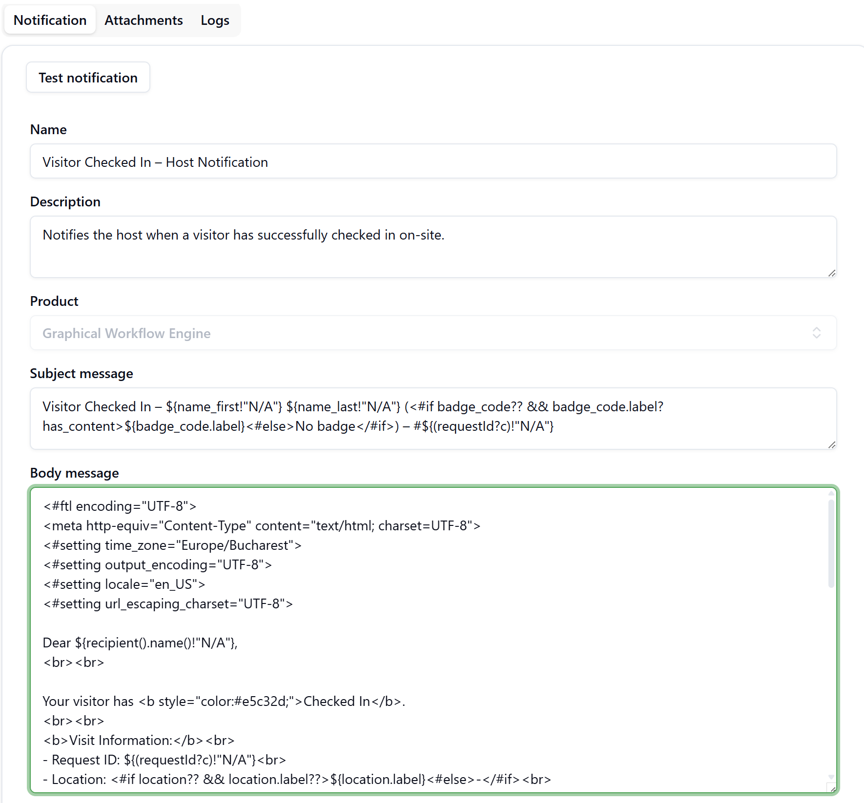 Notifications Tab View