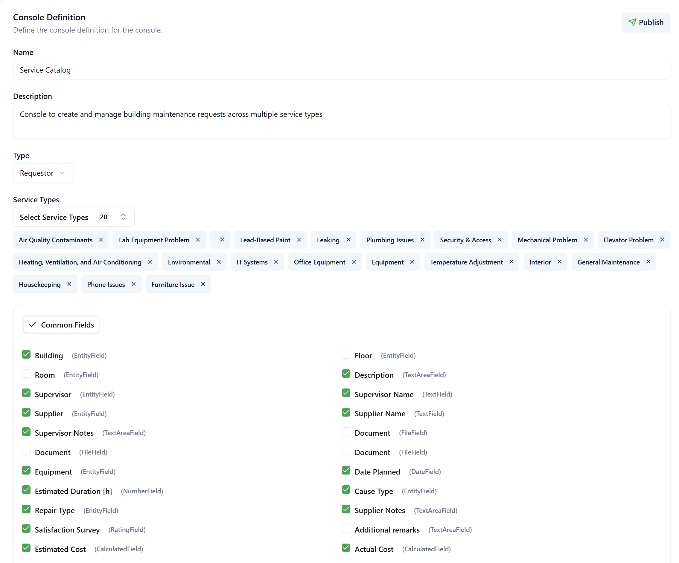 Requestor Console Details