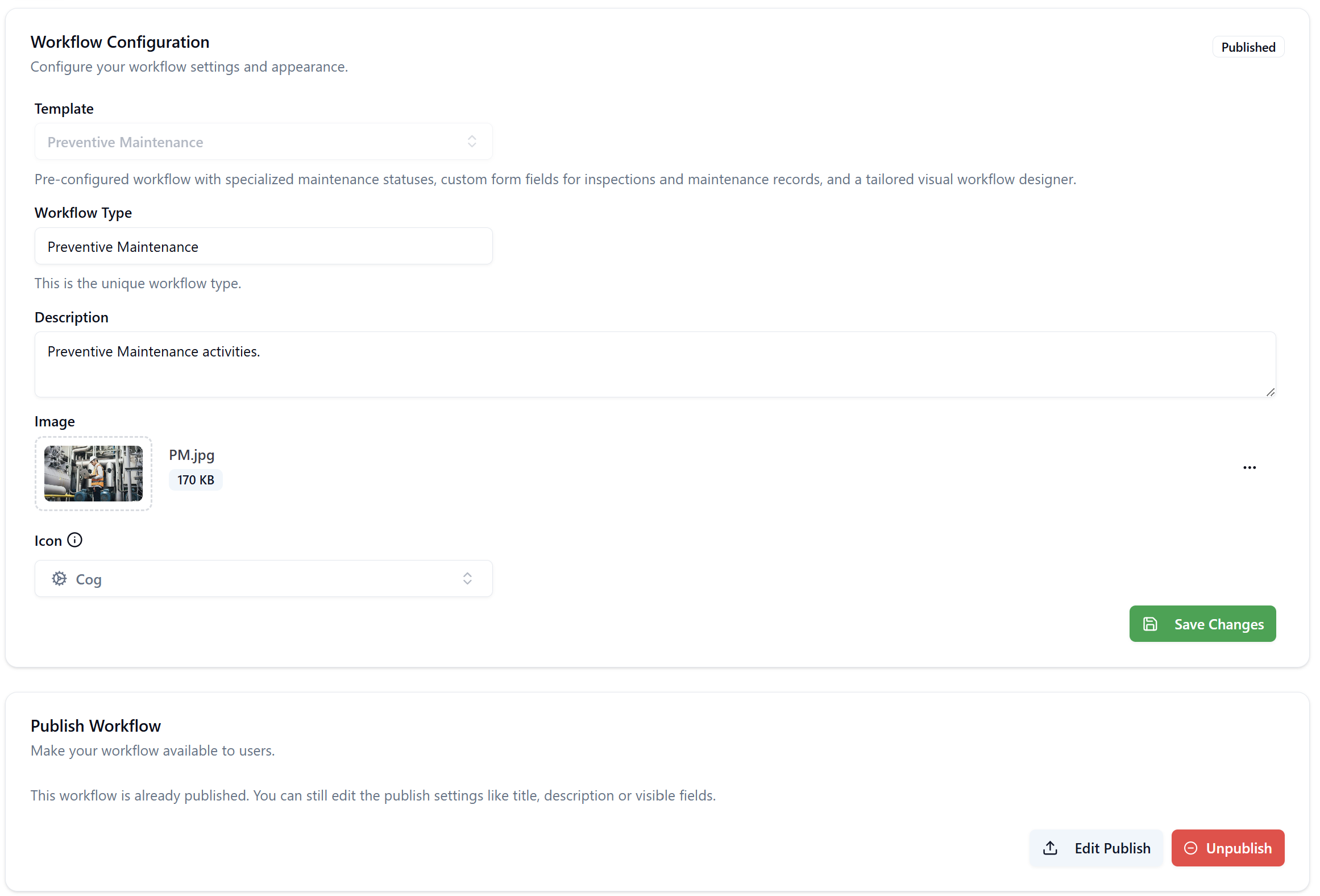 Workflow Details Tab