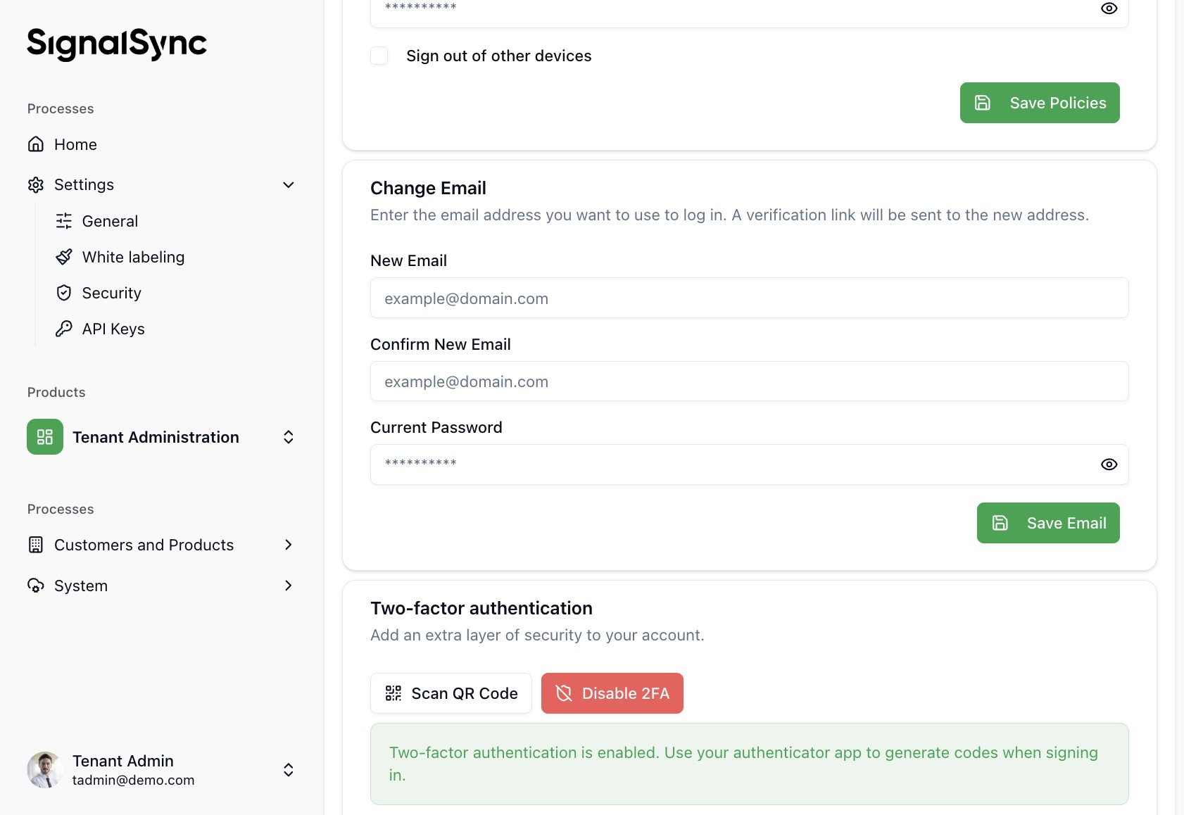 Disable2fa